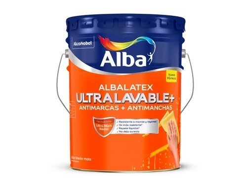 Latex Interior Albalatex Ultralavable Mate Blanco 20 Lts Alba