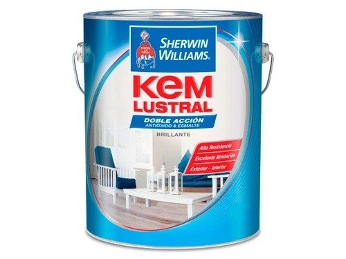 Esmalte Sintetico Brillante Blanco Kem Lustral 4 Lts 2 en 1