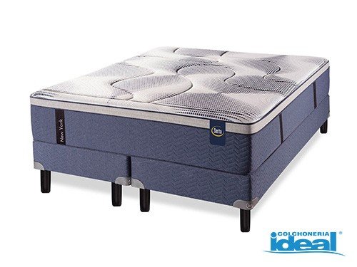 Sommier y Colchón King (180×200) Serta New York Resortes