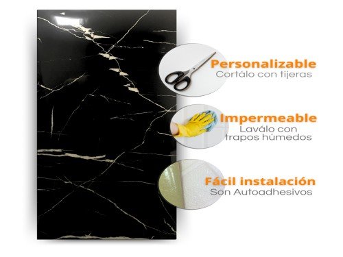 10 Placas revestimiento de pared simil marmol 30x60cm 1.8m2 Holzboden