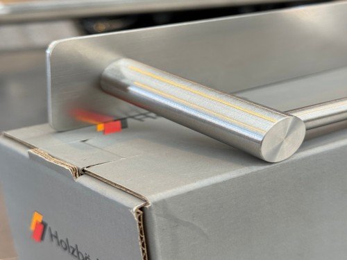 Porta rollo de papel higienico autoadhesivo acero inoxidable Holzboden