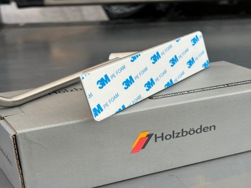 Porta rollo de papel higienico autoadhesivo acero inoxidable Holzboden