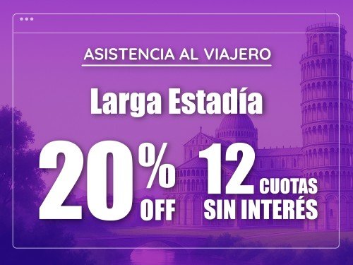Asistencia al Viajero - Basic PAX Long Stay 365 días al 20% off
