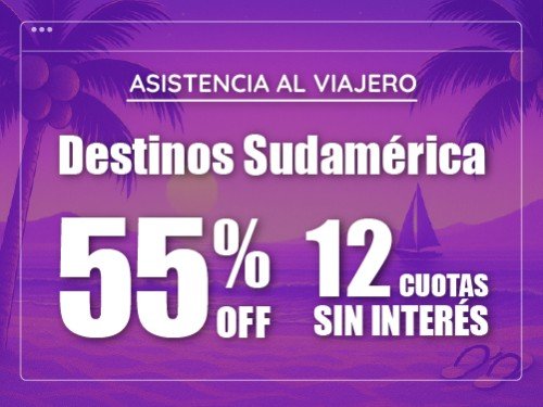 Asistencia al Viajero Sudamérica - Basic PAX (desde 4 días) al 55% off