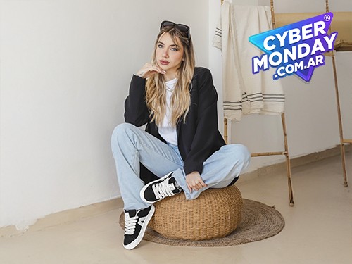 Zapatilla Sued Negro Araquina