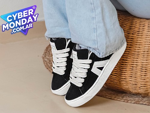 Zapatilla Sued Negro Araquina