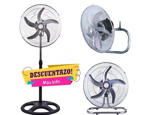 Ventilador 3 En 1 de 18 Pulgadas 5 Aspas Metalicas MALIBU