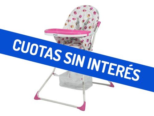 Silla de Comer Infanti Candy Plegable Pancake Rosa