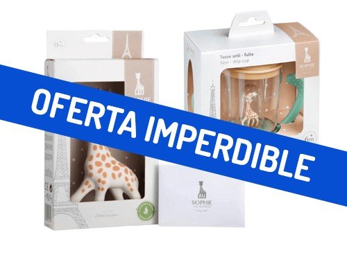 Set Sophie la Girafe Juguete de Estimulación + Vaso Antiderrame