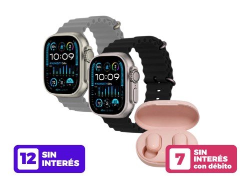 Smartwatch Infinity Ultra Doble Malla + Auriculares Bluetooth