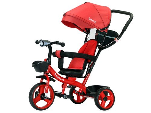 Triciclo 360° Joy Luz Barra de Empuje Rojo