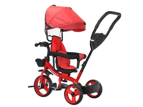 Triciclo 360° Joy Luz Barra de Empuje Rojo