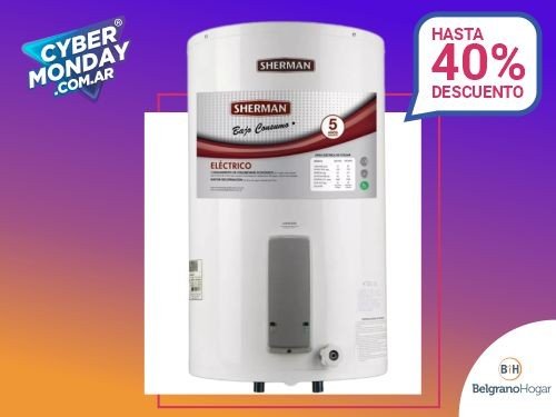 Termotanque eléctrico Sherman 85 lts colgar carga inferior 2000 watts