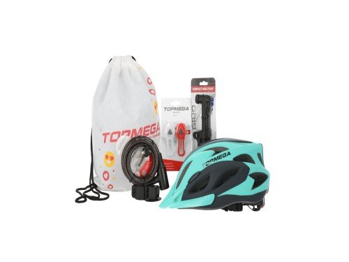 Kit de seguridad ¨Pro¨ con Casco Celeste/negro talle M