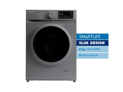 Lavarropas SmartLife 8KG 1400RPM Inverter Carga Frontal SL-WMI081400G
