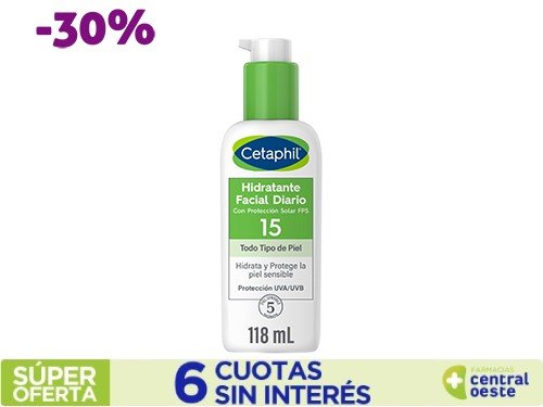 Crema Facial Cetaphil Hidratante Diario Factor15 x 118 ml