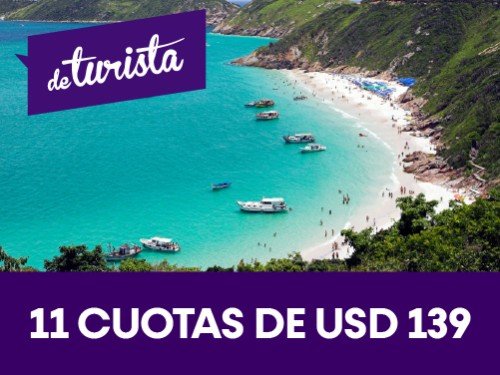 Oferta 15 días: Arraial Do Cabo + Búzios + Río de Janeiro en 11 cuotas