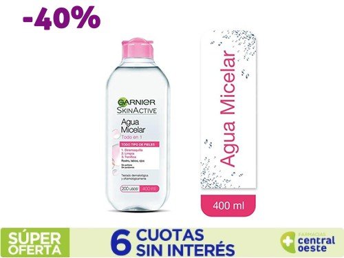 Agua Micelar Todo en 1 de Garnier 400ml 