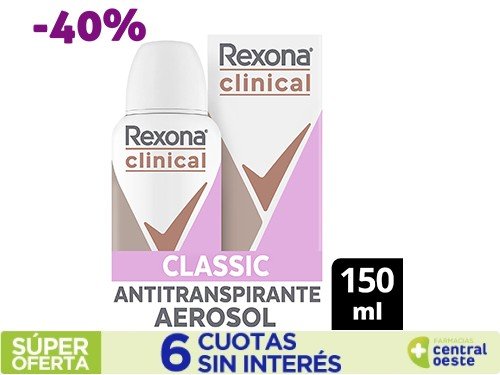 Antitranspirante en aerosol REXONA Clinical Classic 150 ml