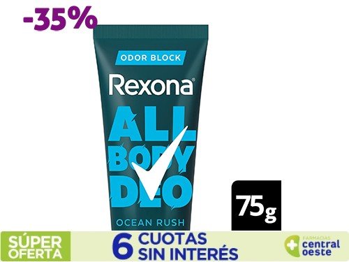 Desodorante En Crema Rexona AllBody Ocean Rush x75gr