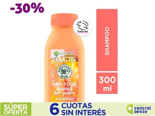 Shampoo Fructis Hairfood Piña x300ml