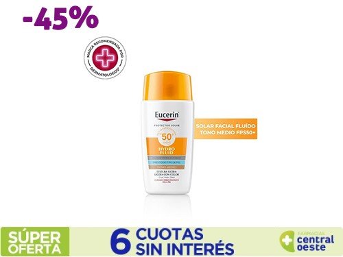 Eucerin Protector Sun Hydro Fluid Tinted Tono Medio FPS50+ x 50 ml