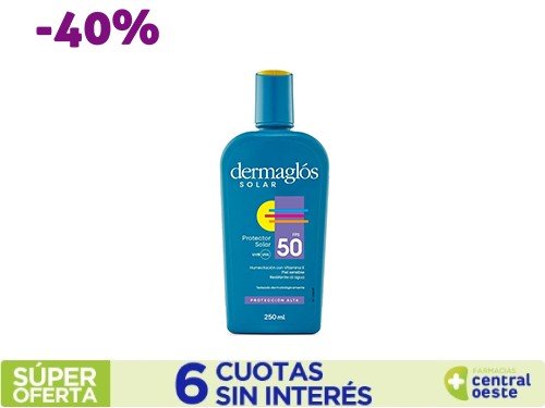 Protector Solar Dermaglos Solar Fps50 Emulsión x250ml