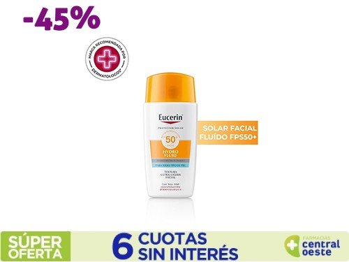 Protector Solar Eucerin Sun Hydro Fluid FPS50 Facial x 50 ml