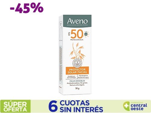 Protector Solar Facial Aveno F50 x50ml