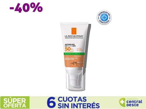 Protector Solar Toque Seco La Roche-Posay Anthelios SPF50 con Color