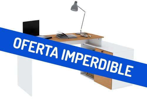 Escritorio Milan SC1260 Melamina Blanco Paraíso