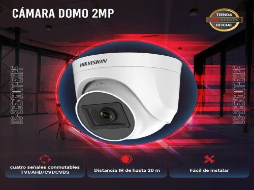 Kit de Seguridad DVR 4 Canales + 4 Domos 720p + Cable Hikvision