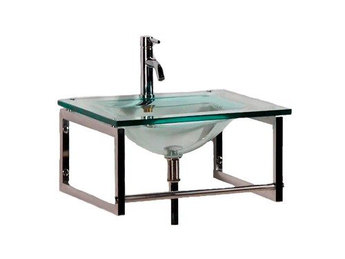 Vanitorio Recto 60x52 Cm Melamina Transparente Lantana Vessanti