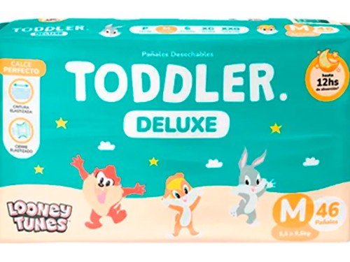Toddler Deluxe Pañales Descartables M 5,5kg A 9,5kg X 46u