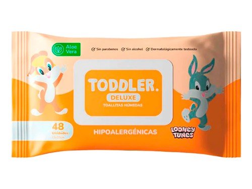 Toddler Deluxe Toallitas Húmedas Bebé Con Aloe Vera X 48u
