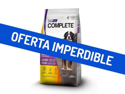 Alimento Vitalcan Complete Perro Adulto Mediano y Grande 20Kg