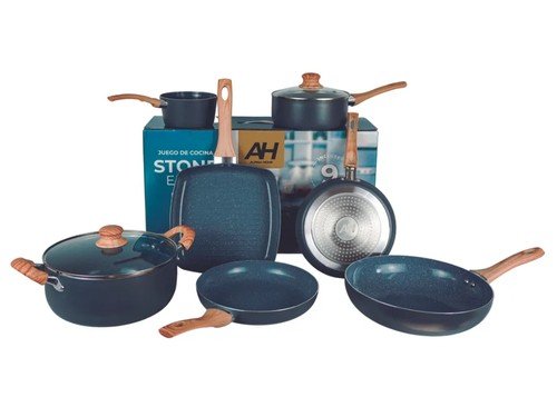 Bateria Cocina Ollas Sarten 9 Pzs Ceramica Alpina Cer 07