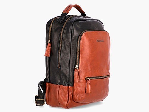 Mochila Leipzig Marrón y Negro