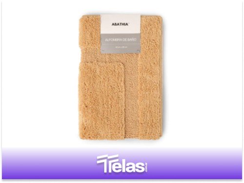 ALFOMBRA DE BAÑO PESADA BEIGE 40X60