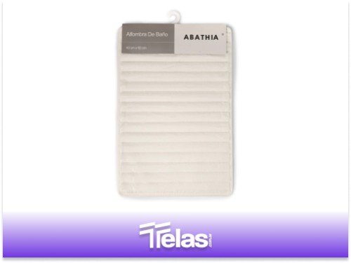 ALFOMBRA DE BAÑO SUAVE BLANCA 40X60