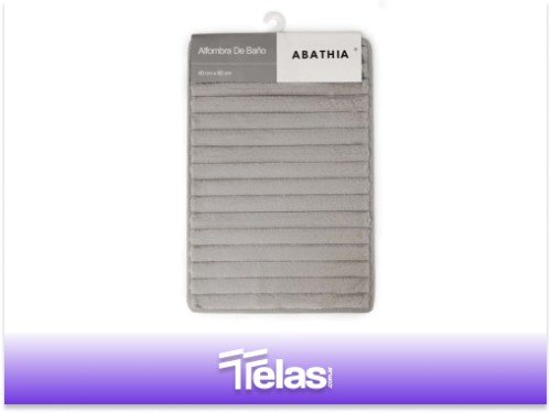 ALFOMBRA DE BAÑO SUAVE GRIS 40X60