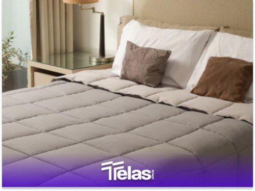 EDREDON 4 ESTACIONES KING - 2,60 X 2,80 BEIGE/GRIS