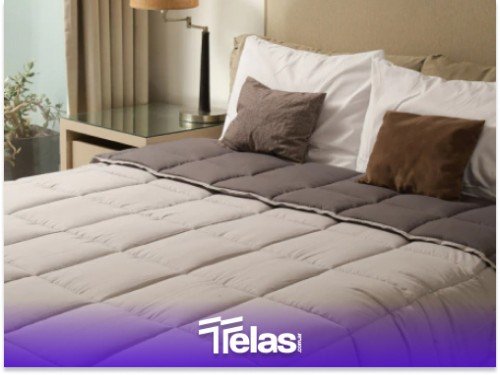 EDREDON 4 ESTACIONES KING - 2,60 X 2,80 GRIS CLARO/OSCURO