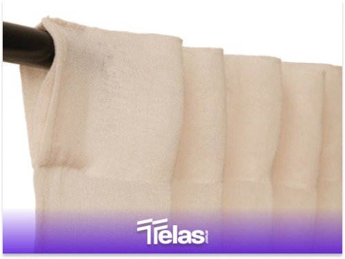 CORTINA PRE LISTA GASA CAMILLE NATURAL (2 PAÑOS DE 1,40 X 2,20)