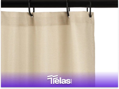 CORTINA DE BAÑO SIMIL LINO NATURAL 180X180