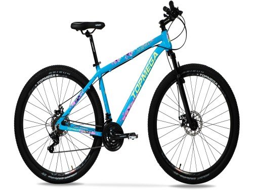 Mountain Bike Regal Aluminio R29 Celeste/Amarillo/rosa