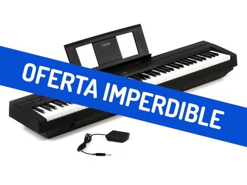 Piano Digital Yamaha P45 con 88 Teclas Pesadas negro