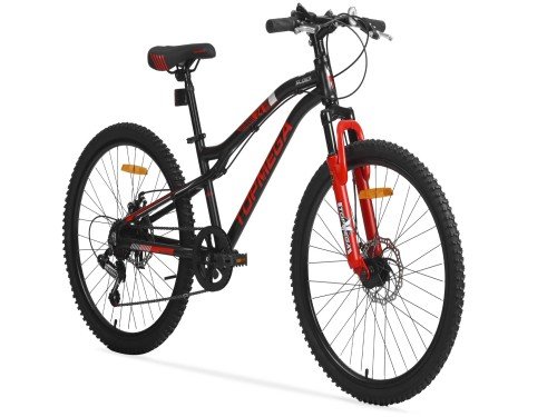 Bicicleta Slider R24 7Vel. Aluminio c/suspensión Negro/Rojo