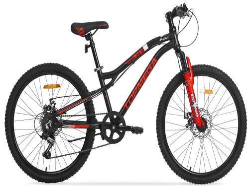 Bicicleta Slider R24 7Vel. Aluminio c/suspensión Negro/Rojo