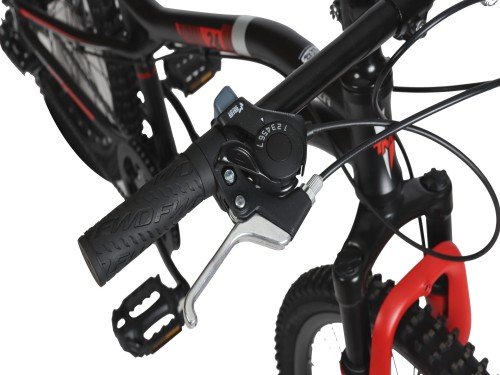 Bicicleta Slider R24 7Vel. Aluminio c/suspensión Negro/Rojo